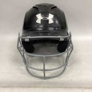 Used Under Armour UABH100 Batting Helmet w/Mask Black MD 11851-S000035800