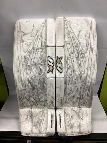 Used Brians GNETIK 8.0 Goalie Leg Pads Senior White 35" 11851-S000035990