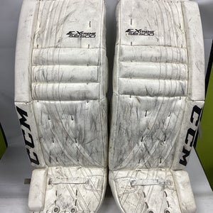 Used CCM EXTREME FLEX 500 Goalie Leg Pads Inter White 31" 11851-S000035989