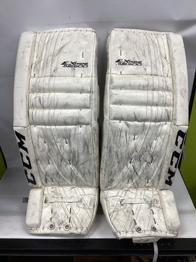 Used CCM EXTREME FLEX 500 Goalie Leg Pads Inter White 31" 11851-S000035989