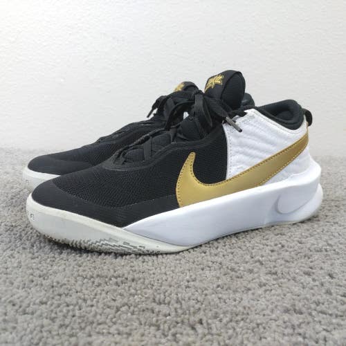 Nike Team Hustle D10 Boys Size 5Y Basketball Shoes CW6735-002 Sneakers Black