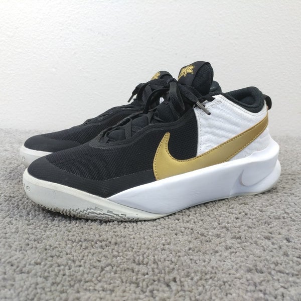 Nike Team Hustle D10  Boys Size 5Y Basketball Shoes CW6735-002 Sneakers Black