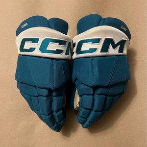 San Jose Sharks Teal CCM Gloves 14” KUNIN