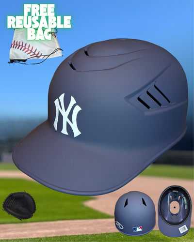 Rawlings Mach Catcher's Mask (New) New York Yankees MLB Rawlings Cool Flo Coaches Skull Cap