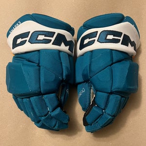 San Jose Sharks Teal CCM Jetspeed Gloves 14”