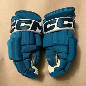 San Jose Sharks Teal CCM HG97 Gloves 14” POULIOT