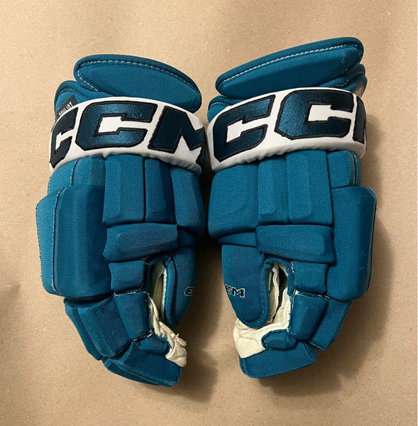 San Jose Sharks Teal CCM HG97 Gloves 14” POULIOT