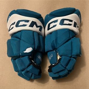 San Jose Sharks Teal CCM Jetspeed Gloves 14”