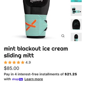 Mint blackout ice cream sliding mitt Sliding Mitt (Used)