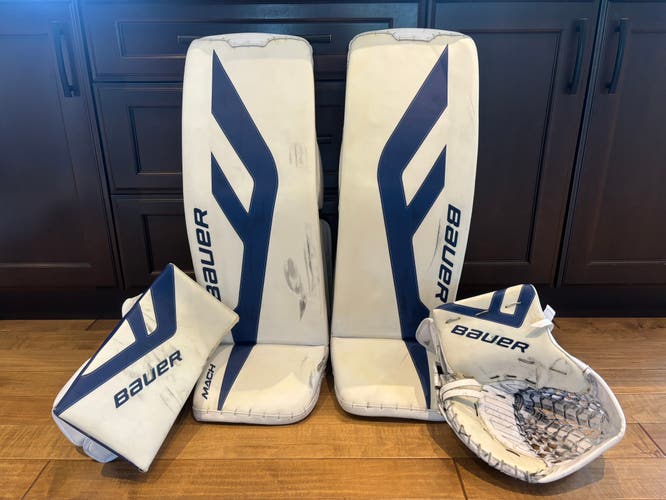 Pro Stock 36+1 Bauer Digiprint Goalie Pads & Gloves Set Woll