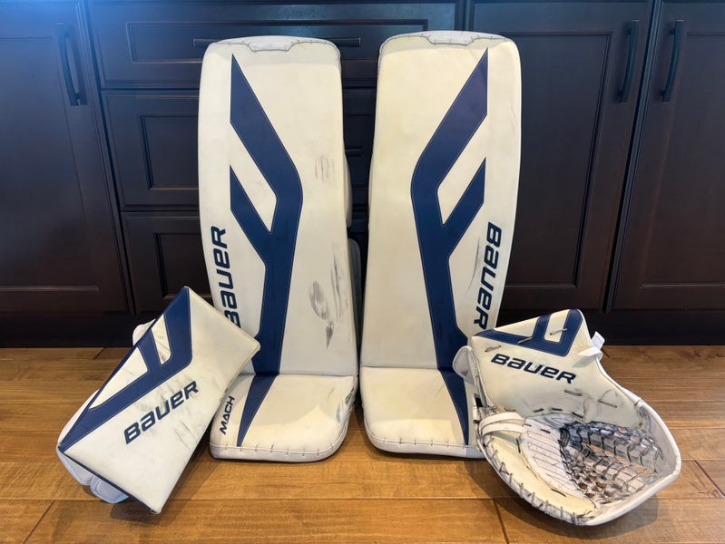 Pro Stock 36+1 Bauer Digiprint Goalie Pads & Gloves Set Woll