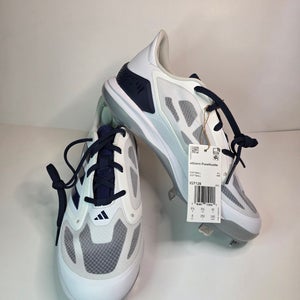 BNWOB Wmns Adidas Adizero PureHustle Softball Cleats sz 8 White/Navy IG7128