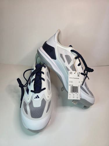 BNWOB Wmns Adidas Adizero PureHustle Softball Cleats sz 8 White/Navy IG7128