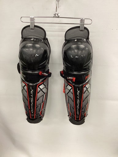 Used CCM JETSPEED FT370 Senior Shin Guards Black 13" 11851-S000035776