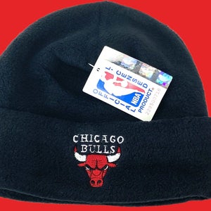 Chicago Bulls Vintage Late '90s NBA Cuffed NOS Black Fleece Hat (New)