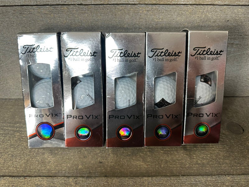 Titleist Pro V1x Golf Balls 15 Balls White 5 Sleeves Of 3 New