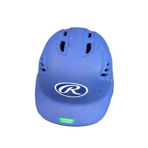 Used Rawlings BLUE HELMET Batting Helmet No Mask Royal Blue MD 11850-S000021232