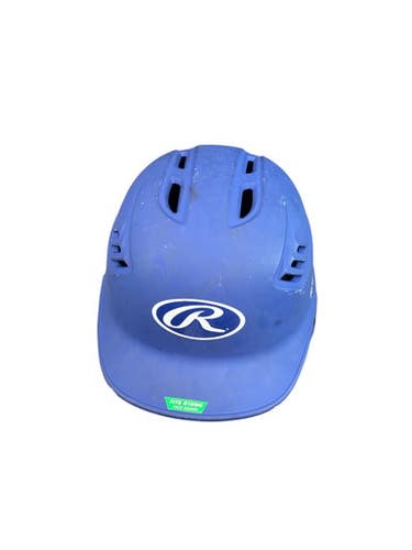 Used Rawlings BLUE HELMET Batting Helmet No Mask Royal Blue MD 11850-S000021232