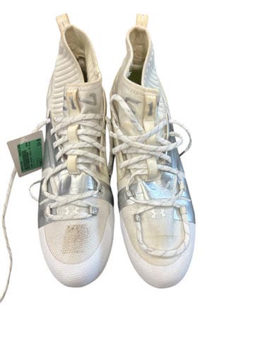 Used Under Armour Adult FB Cleats White Senior 7 11850-S000021230