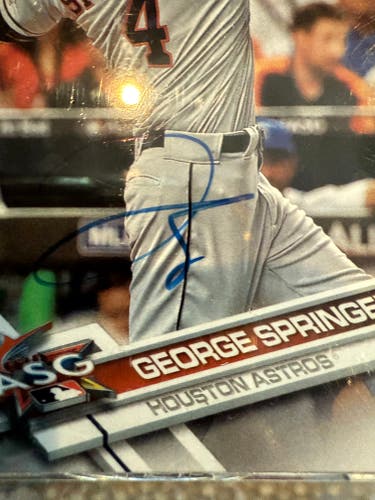 George springer 1/1 on card auto