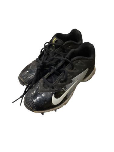 Used Nike BASEBALL CLEATS BB/SB Cleats Black Youth 13.0 11884-S000050667