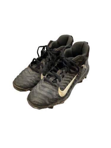 Used Nike ALPHA BASEBALL CLEATS BB/SB Cleats Black Junior 04.5 11884-S000050664