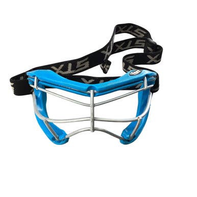 Used STX 4SIGHT +S GOGGLE Lacrosse Facial Protect Royal Blue SM 11760-S000080366