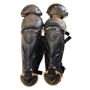 Used Under Armour UALG2-JRVS Catchers Leg Guards Black Junior 11760-S000080189