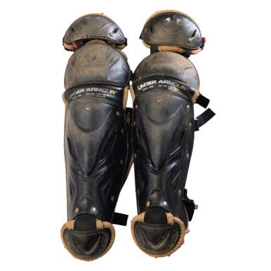 Used Under Armour UALG2-JRVS Catchers Leg Guards Black Junior 11760-S000080189