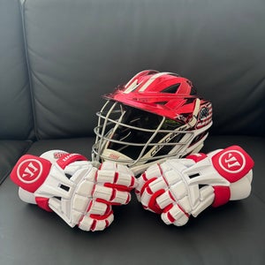 Cascade XRS Pro Helmet + NEW Unworn Warrior Burn Xp gloves