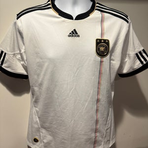 2010 Germany National Team Adidas Home Jersey – White – Large, Excellent Condition