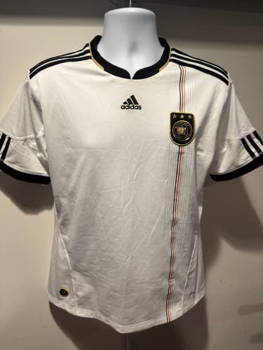 2010 Germany National Team Adidas Home Jersey – White – Large, Excellent Condition