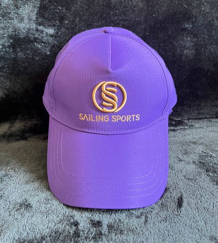 Sailing Sports Golden embroidery Purple Strap Back cap hat Unisex nWOT