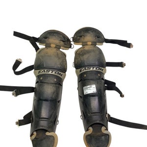 Used Easton YTH BLACK Catchers Leg Guards Black Youth 11347-S000252905