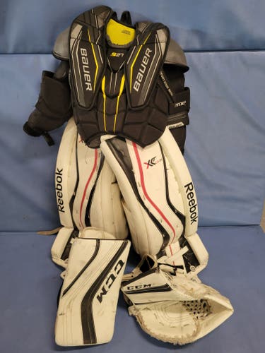26" Reebok Lefevre Goalie Leg Pads, chest gaurds,  glove/blocker