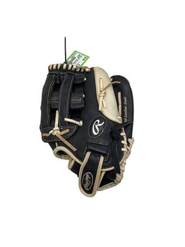 Used Rawlings HIGHLIGHT SERIES BB/SB Glove RH Throw Black And White 12 1/2" 11347-S000253056