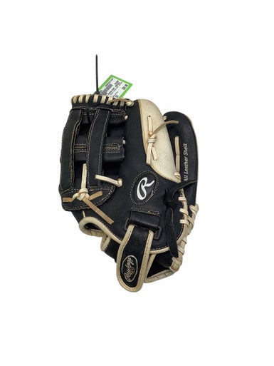 Used Rawlings HIGHLIGHT SERIES BB/SB Glove RH Throw Black And White 12 1/2" 11347-S000253056