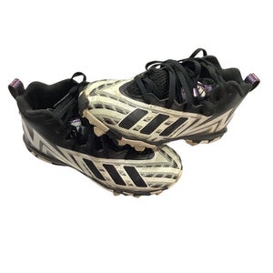 Used Adidas Jr FB Cleats Black And White Junior 01.5 11347-S000253018