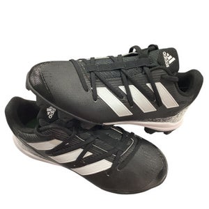 Used Adidas ADIZERO Jr FB Cleats Black And White Junior 04 11347-S000253012