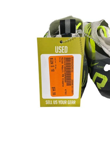 Used Nike Adult FB Cleats Grey Senior 10 11847-S000028532