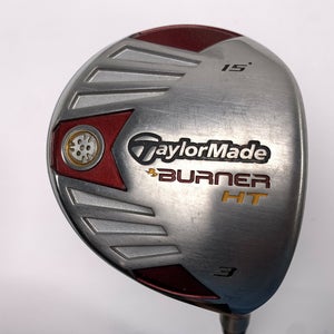 TaylorMade Burner Steel 2007 3 Fairway Wood 15* REAX 50g Stiff Graphite Mens RH