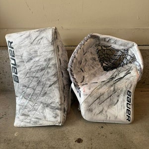 2022 Bauer Hyperlite Full Right (Used) Glove and Blocker
