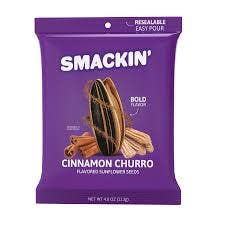 New Smackin' Sunflower Seeds 4oz Cinnamon Churro 11506-50M4CINNCHUR