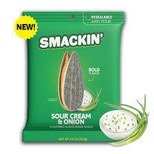 New Smackin' Sunflower Seeds 4oz Sour Cream and Onion 11506-50M4SOURCREAM