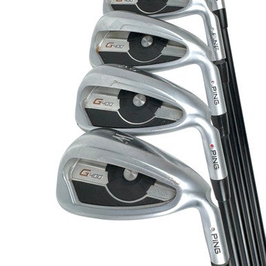 Used Ping G400 RED DOT Men's RH Iron Set 6I-PW Senior Flex Graphite Shaft 11506-S000277106