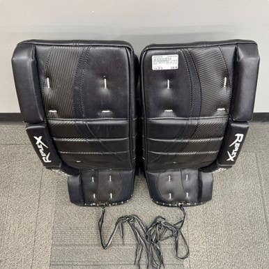 Used Bauer RE-FLEX RX8 Hockey Goalie Leg Pads Black 30" +1" 11506-S000281535