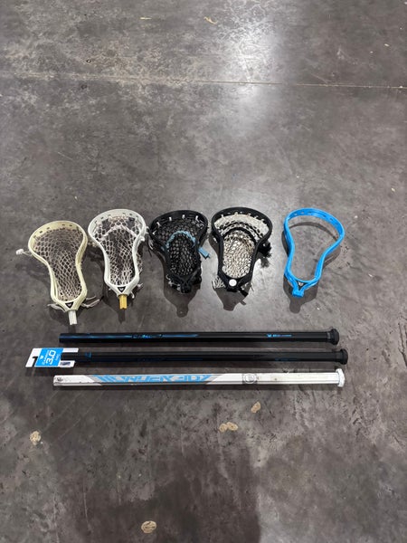 Bunch of lacrosse sticks, message for sale. No shipping