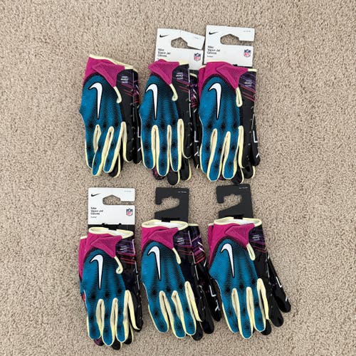 Bundle 6 Pairs of Nike Vapor Jet 7.0 Combine Football Gloves