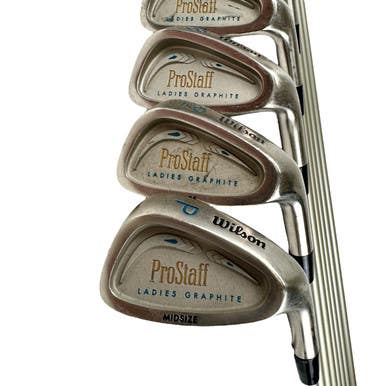 Used Wilson PROSTAFF MIDSIZE Women's RH Iron Set 3I-PW Ladies Flex Graphite Shaft 11506-S000274774