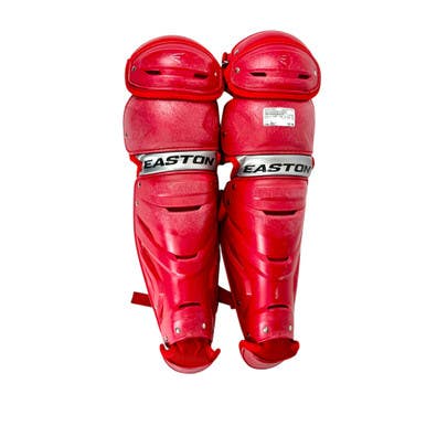 Used Easton GAME TIME Catchers Leg Guards Red Adult 11506-S000275663